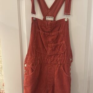We The Free Rust Corduroy Overalls